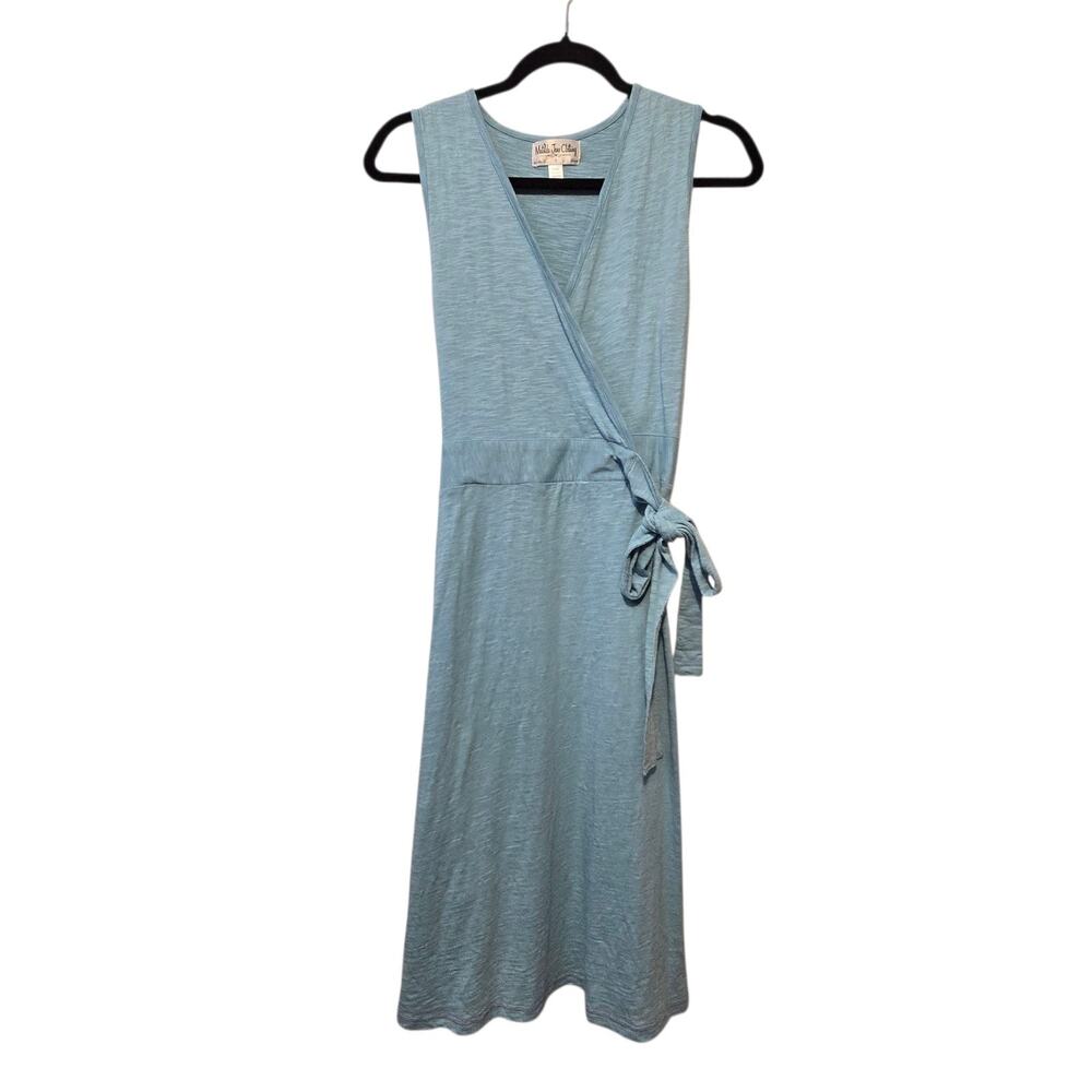 Matilda Jane Good Hart Flower Shop Tie Dress Womens SM Sleeveless Blue Cotton